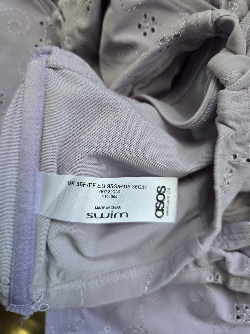 ASOS Light Lilac Ruffle Bikini Set - Picture 6 of 7